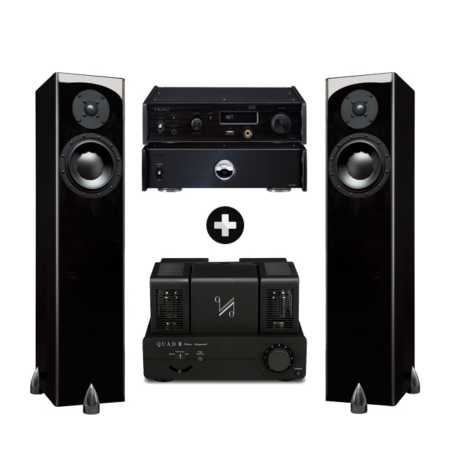 쿼드 QII 클래식 인티 + 티악 NT-505 + 티악 CG-10M + 토템 포레스트 시그니처 / QUAD QII Classic Integrated Amp + TEAC NT-505 + TEAC CG-10M + Totem Forest Signature